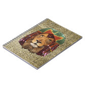 ラスタファリア野生動物ライオンユーモアデザイン ノートブック (左側)