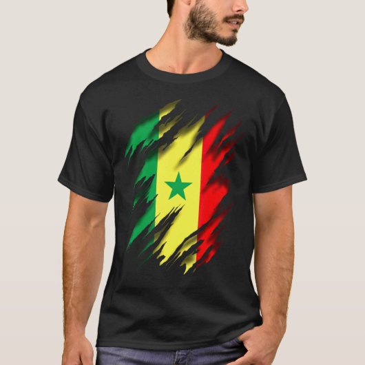 ラスタファリラスタセネガル国旗 Tシャツ (正面)