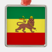 ラスタファリ国旗(ラスタファリアニズム)(ラスタ) メタルオーナメント (正面)