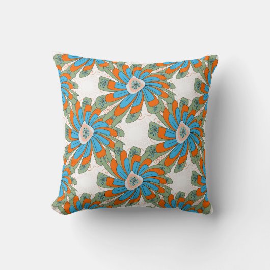 ラスタフローラ抽象芸術繊維プリント クッション (正面)