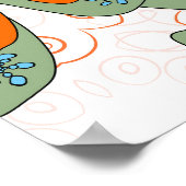 ラスタフローラ抽象芸術繊維プリント ポスター (角)