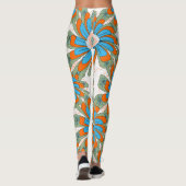 ラスタフローラ抽象芸術繊維プリント レギンス (裏面)
