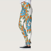 ラスタフローラ抽象芸術繊維プリント レギンス (左)