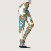 ラスタフローラ抽象芸術繊維プリント レギンス (右)