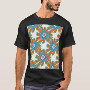 ラスタフローラ抽象芸術繊維プリント Tシャツ