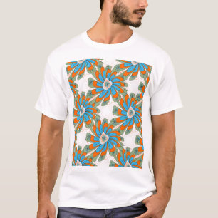 ラスタフローラ抽象芸術繊維プリント Tシャツ