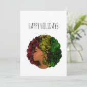 ラスタブラックの女の子アフロ赤い黄色の緑 シーズンカード (スタンド正面)