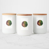 ラスタブラックの女の子アフロ赤い黄色の緑 フードラベル (ボトル)