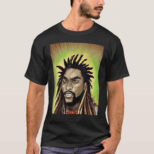 ラスタマンレゲエドゥブジャラスタデザイン_3 Tシャツ (正面)