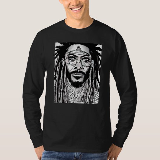 ラスタマン レゲエ ダブ ジャ ラスタ デザイン プレミアム_33 Tシャツ (正面)