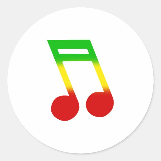 ラスタミュージックノート ラウンドシール (正面)