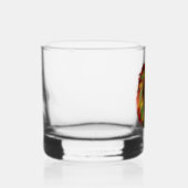 ラスタライオンの頭の赤黄色緑の絵 Jamaica ウイスキーグラス (右)