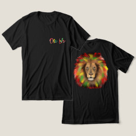ラスタライオンの頭部 赤 緑 黄 ジャマイカ ワンラブ トライブレンドTシャツ
