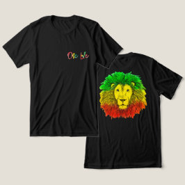 ラスタライオンの頭部 赤 緑 黄 ジャマイカ ワンラブ トライブレンドTシャツ