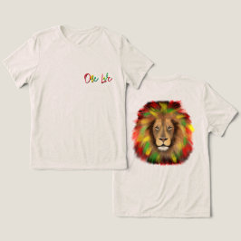 ラスタライオンの頭部 赤 緑 黄 ジャマイカ ワンラブ トライブレンドTシャツ