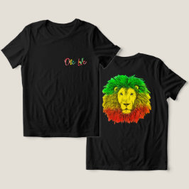 ラスタライオンの頭部 赤 緑 黄 ジャマイカ ワンラブ トライブレンドTシャツ