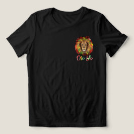 ラスタライオンの頭部 赤 緑 黄 ジャマイカ ワンラブ トライブレンドTシャツ