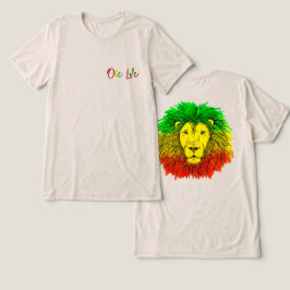 ラスタライオンの頭部 赤 緑 黄 ジャマイカ ワンラブ トライブレンドTシャツ