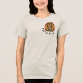 ラスタライオンヘッド赤い緑の黄色ジャマイカ実在 トライブレンドTシャツ (正面)