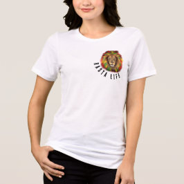 ラスタライオンヘッド赤い緑の黄色ジャマイカ実在 トライブレンドＴシャツ