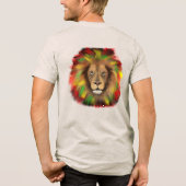 ラスタライオン頭レッド緑の黄色のジャマイカ1つの愛 トライブレンドＴシャツ (裏面)
