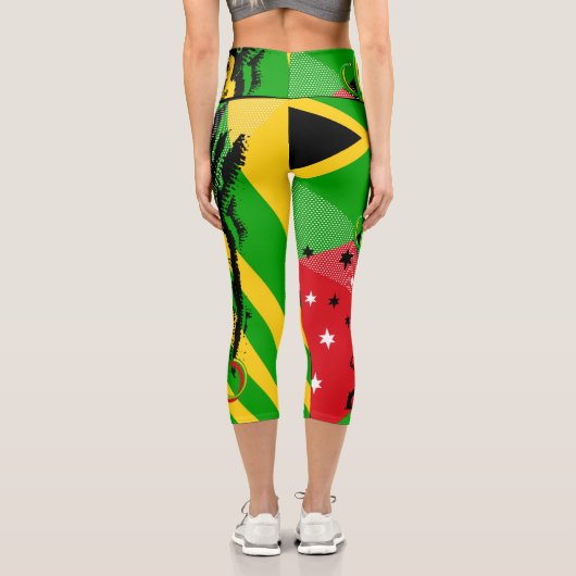 ラスタレゲエパーティーハイウェイストキャプリス カプリレギンス (裏面)