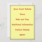 ラスタレゲエライオンオブユダ 招待状 (裏面)