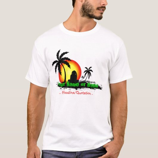 ラスタ夕日 Tシャツ (正面)