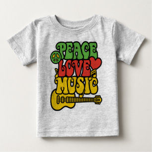 ラスタ平和 – 愛 – 音楽 ベビーTシャツ