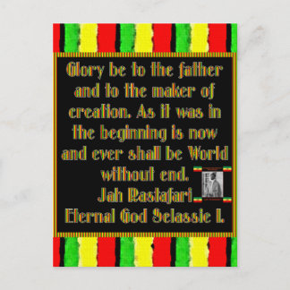 ラスタ式の前に朗読された喫煙祈りの言葉 ポストカード