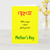 ラスタ母の日グリーティングカード カード (黄色い花)