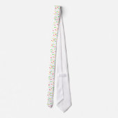 ラスタ水玉模様オンホワイト ネクタイ (裏面)