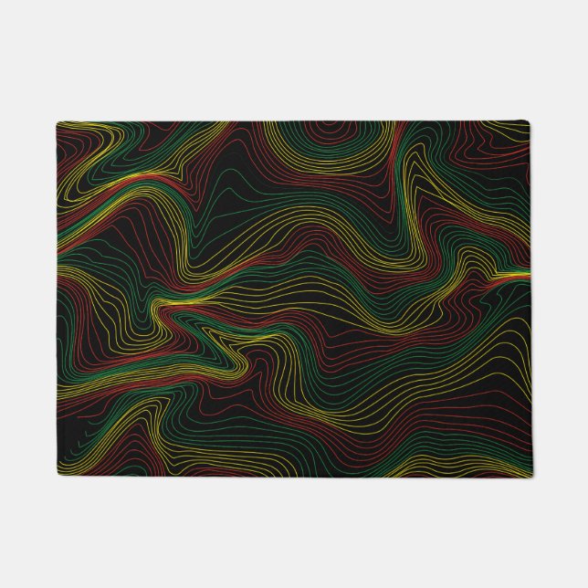 ラスタ波 ドアマット (正面)