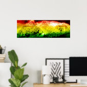 ラスタ獅子ポスター ポスター (ホームオフィス)