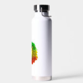 ラスタ獅子頭レッド黄緑スケッチジャマイカ ウォーターボトル (左面)