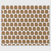 ラスタ獅子頭レッド黄緑スケッチジャマイカ ラッピングペーパー (フラット)