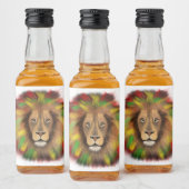 ラスタ獅子頭レッド黄緑スケッチジャマイカ リキュールボトルラベル (ボトル)