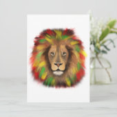 ラスタ獅子頭レッド黄緑スケッチジャマイカ 招待状 (スタンド正面)