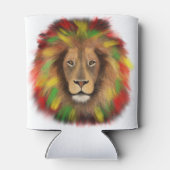 ラスタ獅子頭レッド黄緑スケッチジャマイカ 缶クーラー (裏面)