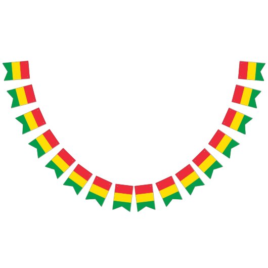 ラスタ色の緑の黄色の赤旗のストライプなパターン バンティングフラッグ (全)