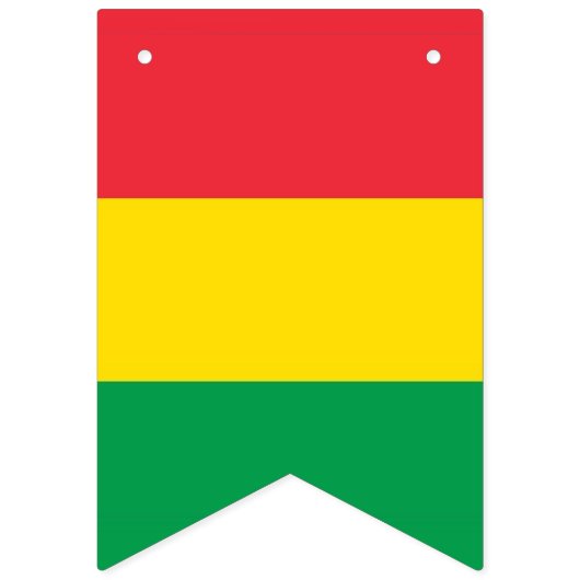 ラスタ色の緑の黄色の赤旗のストライプなパターン バンティングフラッグ (第3の旗)