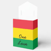 ラスタ色緑の黄色の赤いストライプ旗のパターン フェイバーボックス (オープン)