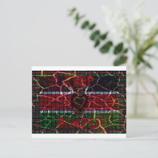 ラスタ色 ポストカード (スタンド正面)