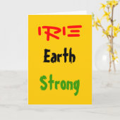 ラスタ誕生日グリーティングカード カード (黄色い花)