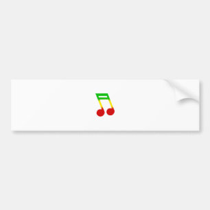 ラスタ音楽ノート バンパーステッカー