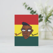 ラスタ顔はがき ポストカード (スタンド正面)