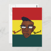 ラスタ顔はがき ポストカード (正面/裏面)