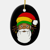 ラスタ・サンタクロース・クリスマス セラミックオーナメント (正面)