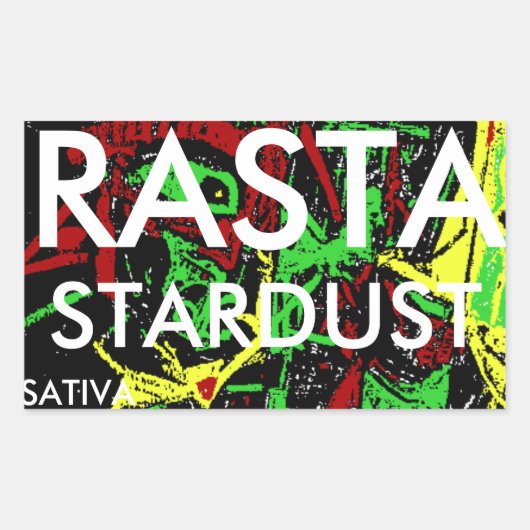 ラスタ スターダスト サティバ 長方形シール (正面)