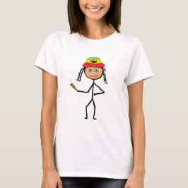 ラスタ・スティックウーマン Tシャツ